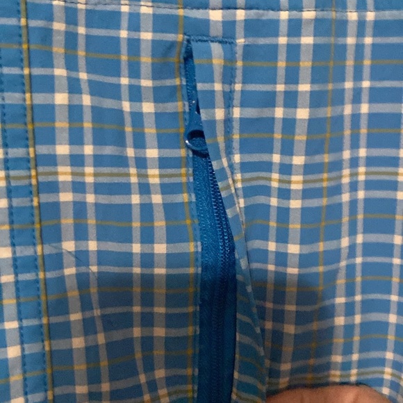 DULUTH TRADING CO MENS SIZE 2XL BLUE PLAID PERFORMANCE SHIRT POCKETS CLEAN EUC - Picture 6 of 12